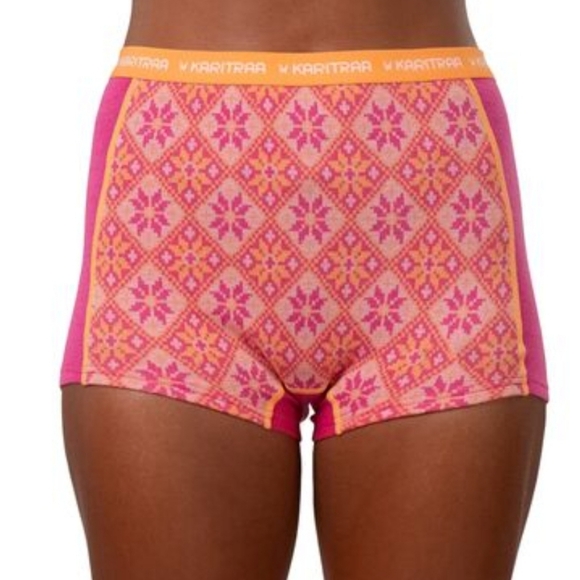 Kari Traa Other - Kari Traa Wool Rose Baselayer Boxer Briefs Size Large Pink & Orange